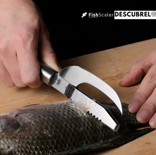 Scale Fish™| Cuchillo Desescamador 3 en 1, acero inoxidable, alta resistencia