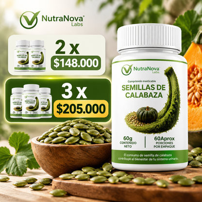 Semillas de calabaza premium NutraNova Labs | Salud Prostática