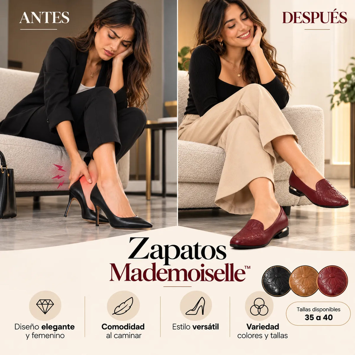 Zapatos Mademoiselle™ | Elegante, Sofisticada y Comodidad día a día