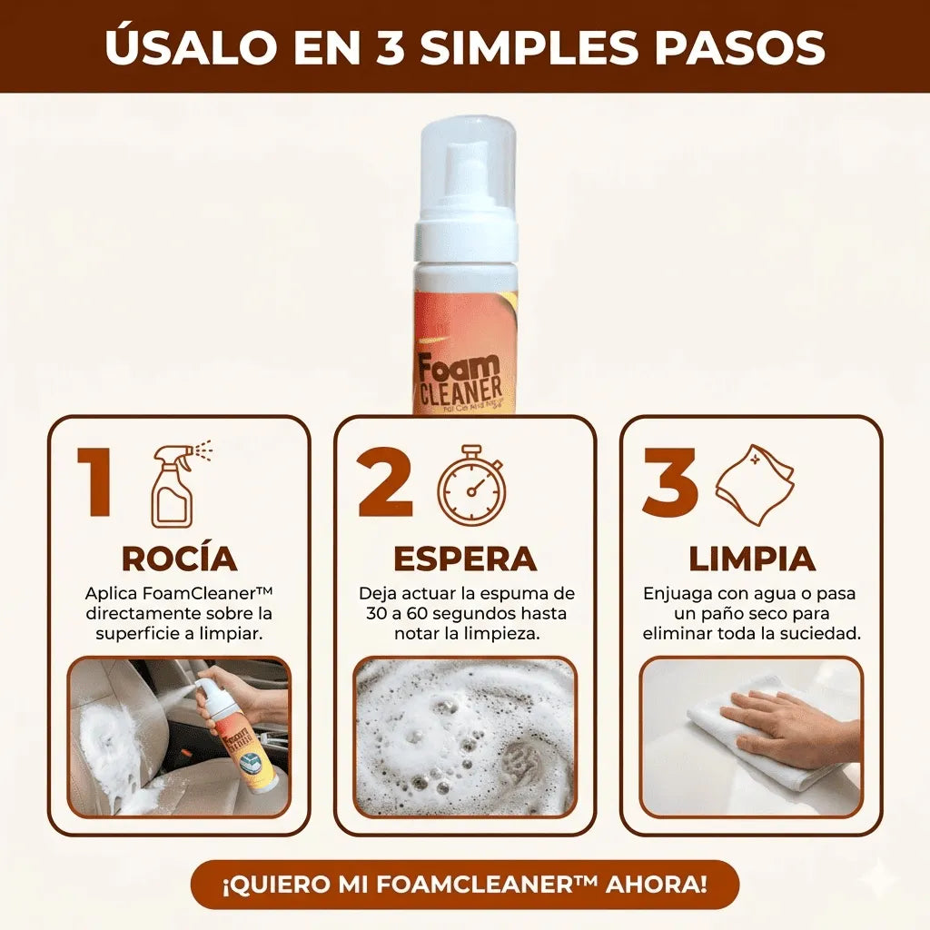 (Copia)FoamCleaner™ | Elimina manchas imposibles al instante sin esfuerzo