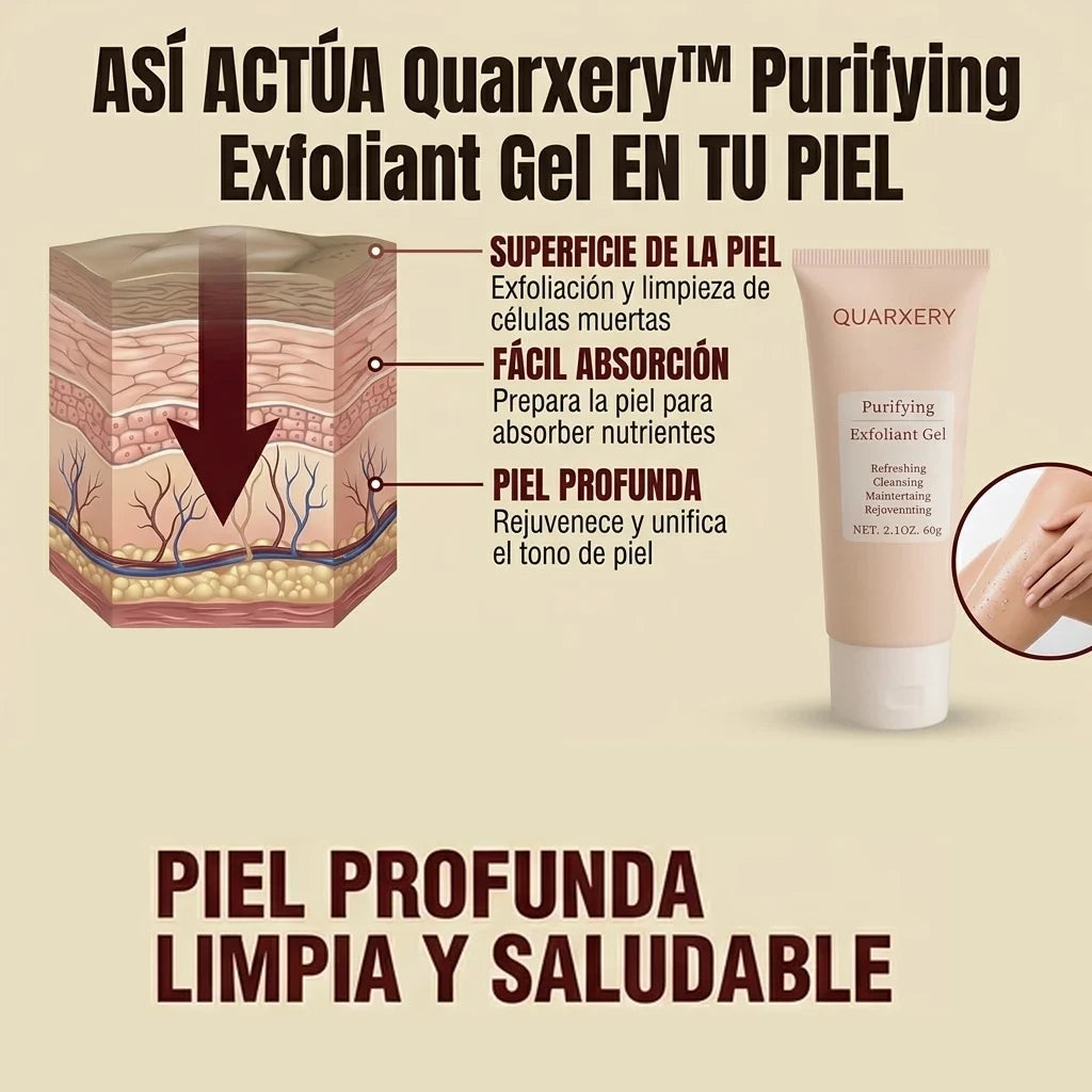 Quarxery™ — acción exfoliante para limpiar impurezas y mejorar la apariencia de la piel